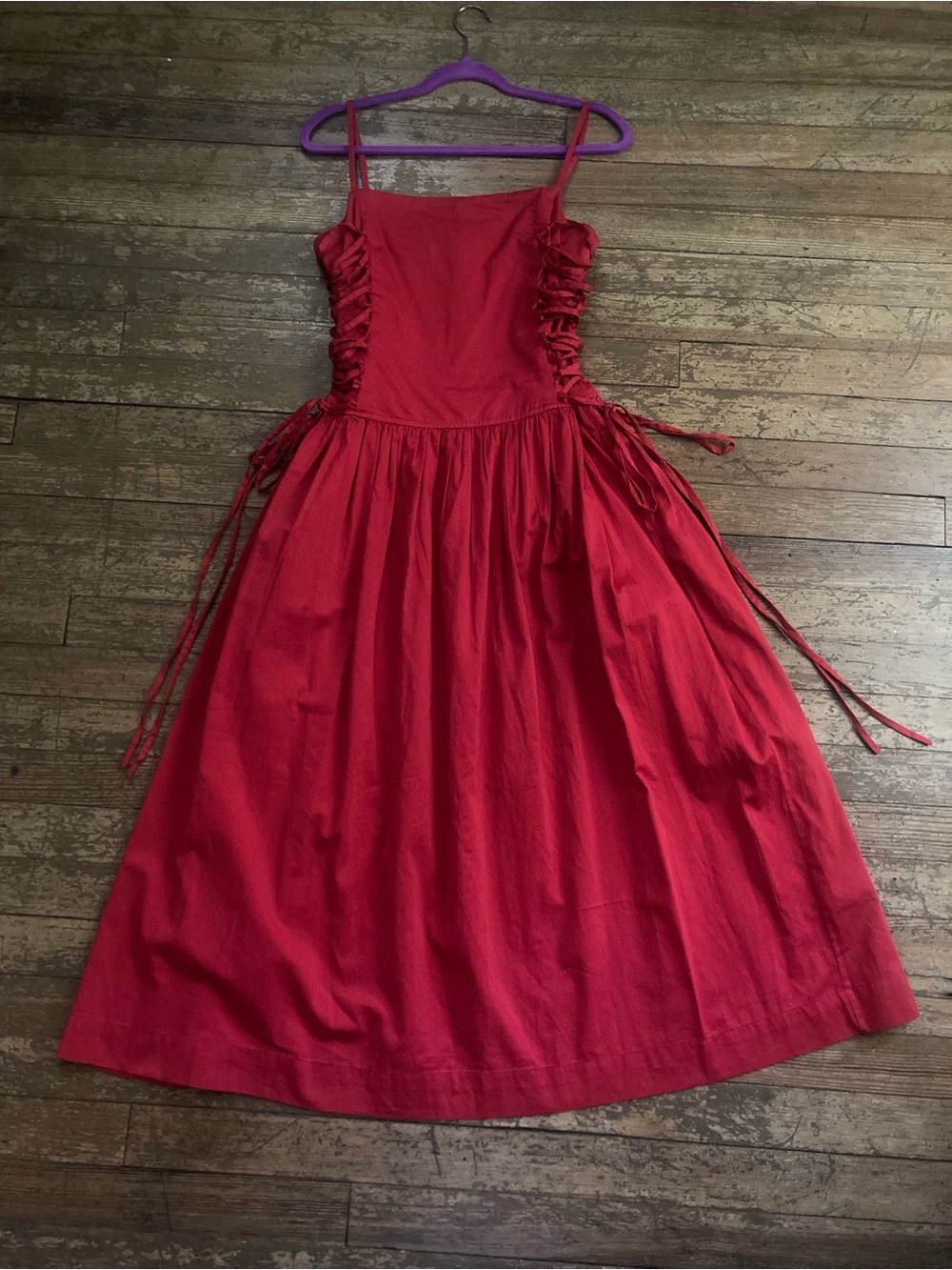 Angelina Midi Dress in Red - Picture 7 of 14